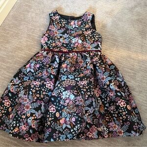 Pippa & Julie Black Floral Jacquard Dress
